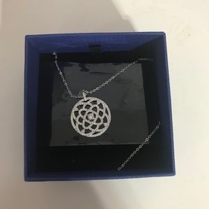 Swarovski Floral Crystal Pendant Necklace